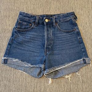 W High Waisted Denim Shorts